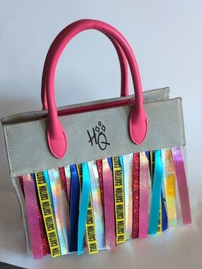 Loungefly DC Comics HQ Birds Of Prey Fringe Crossbody Pink-Handled Tote